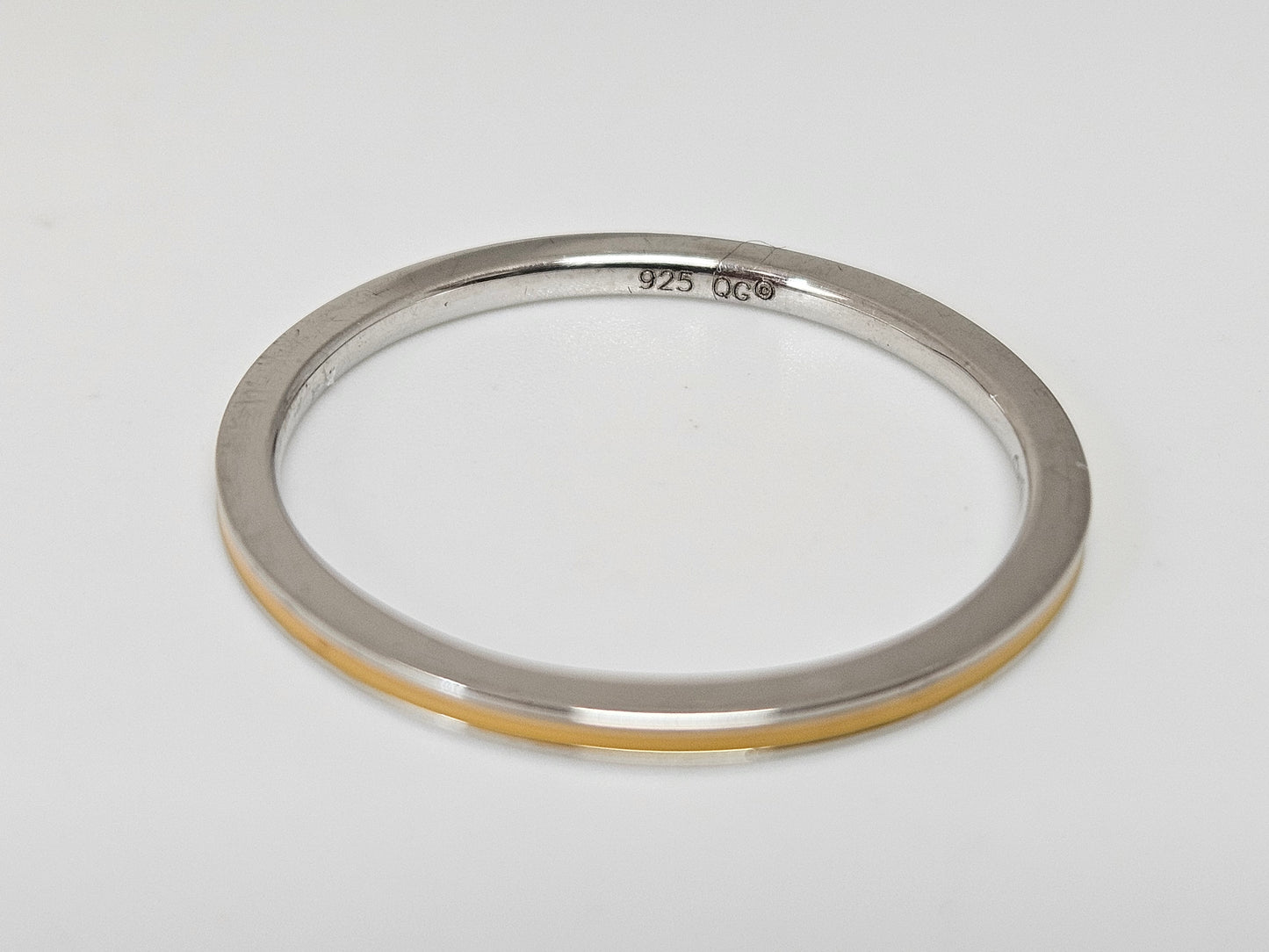 SS Orange Ceramic Stackable Ring Sz10 (QSK138-10)
