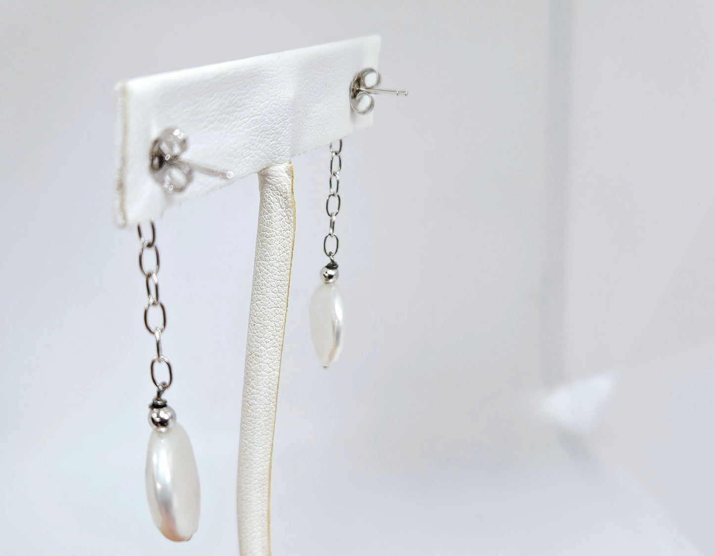 SS NAT. COIN PEARL EARRINGS
