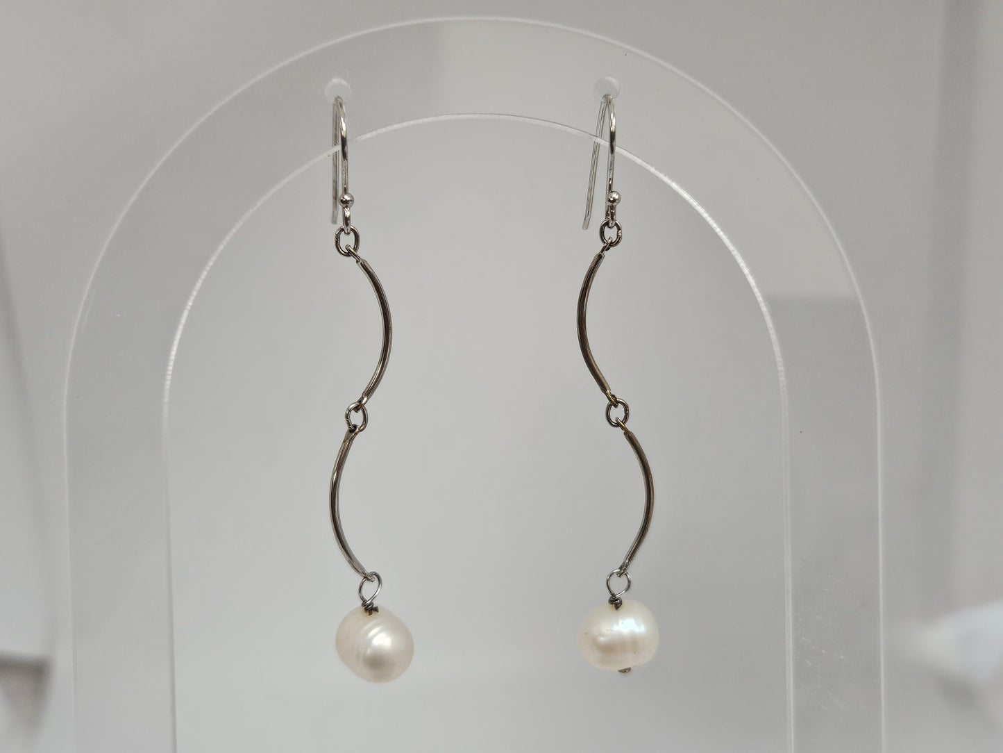 SS PEARL dangle EARRINGS