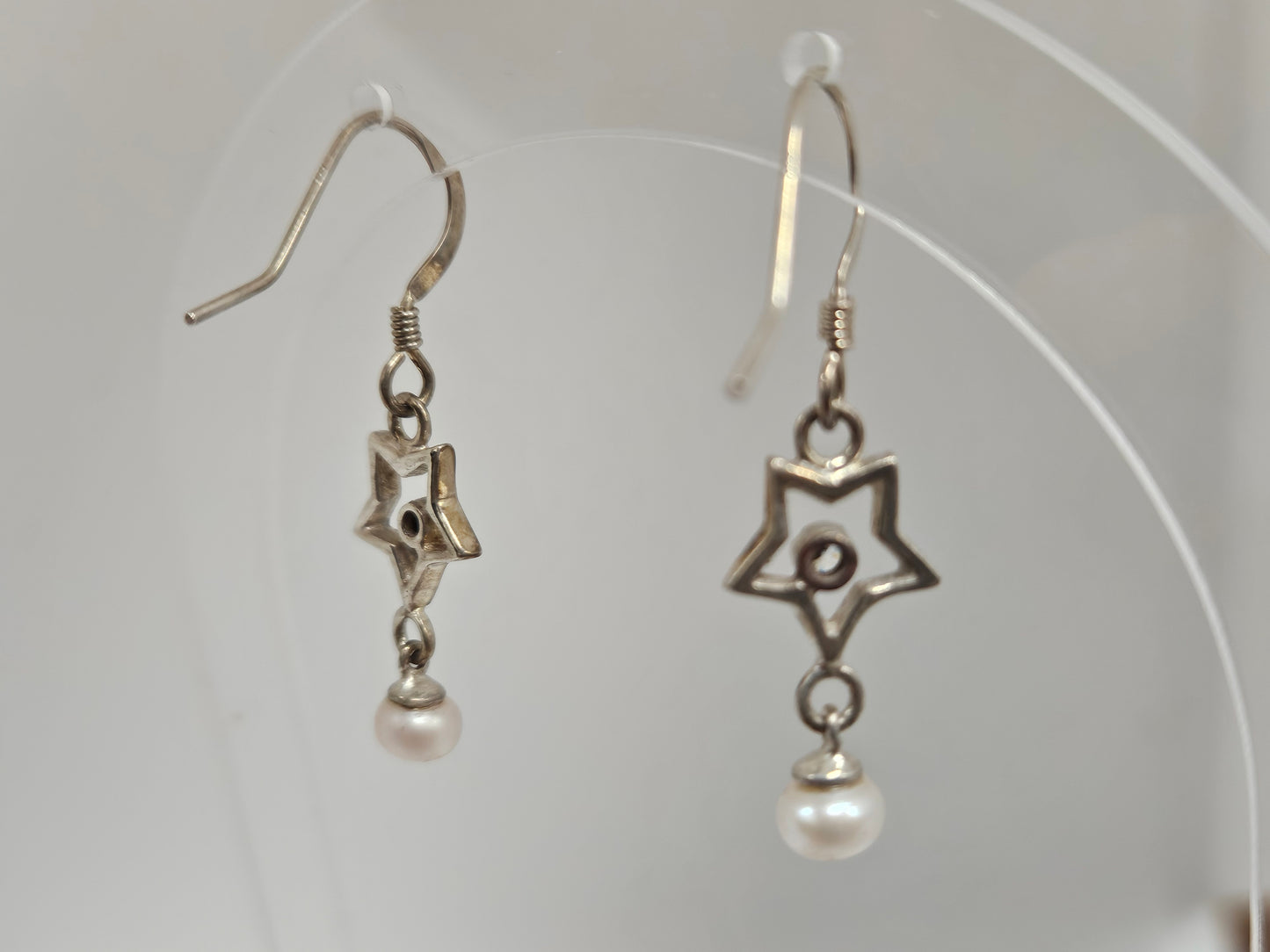 SS STAR DANGLE W/ PEARL
