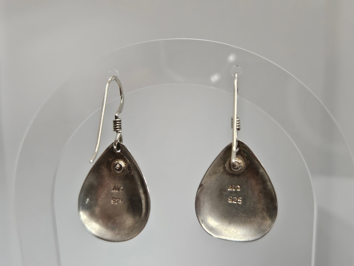 SS LAPIS DROP EARRING FRENCH WIRE