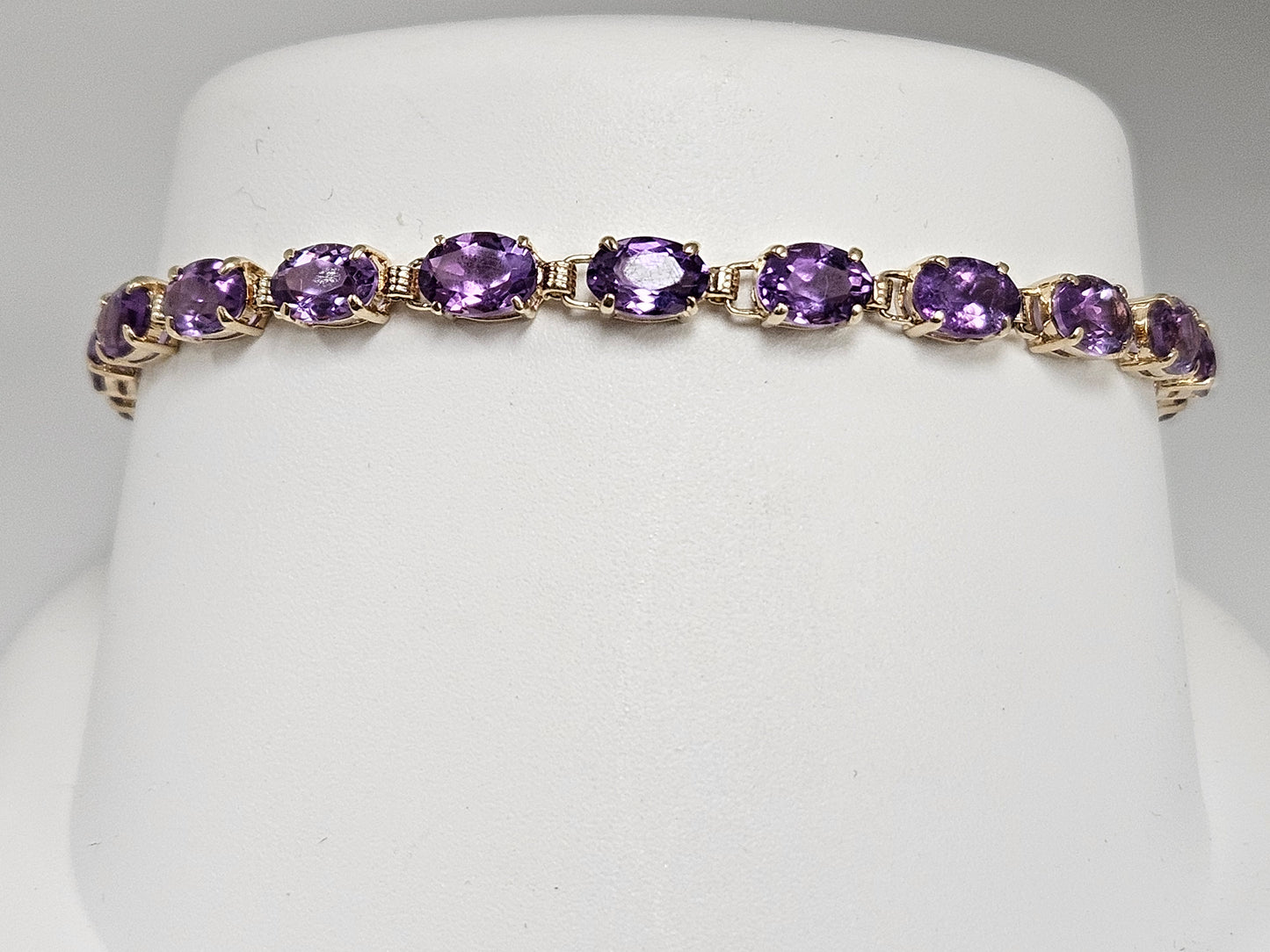 Amy Tennis Brac 10cttw Amethyst 14KYG 9.1g