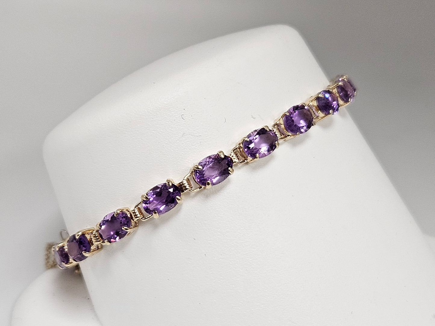Amy Tennis Brac 10cttw Amethyst 14KYG 9.1g