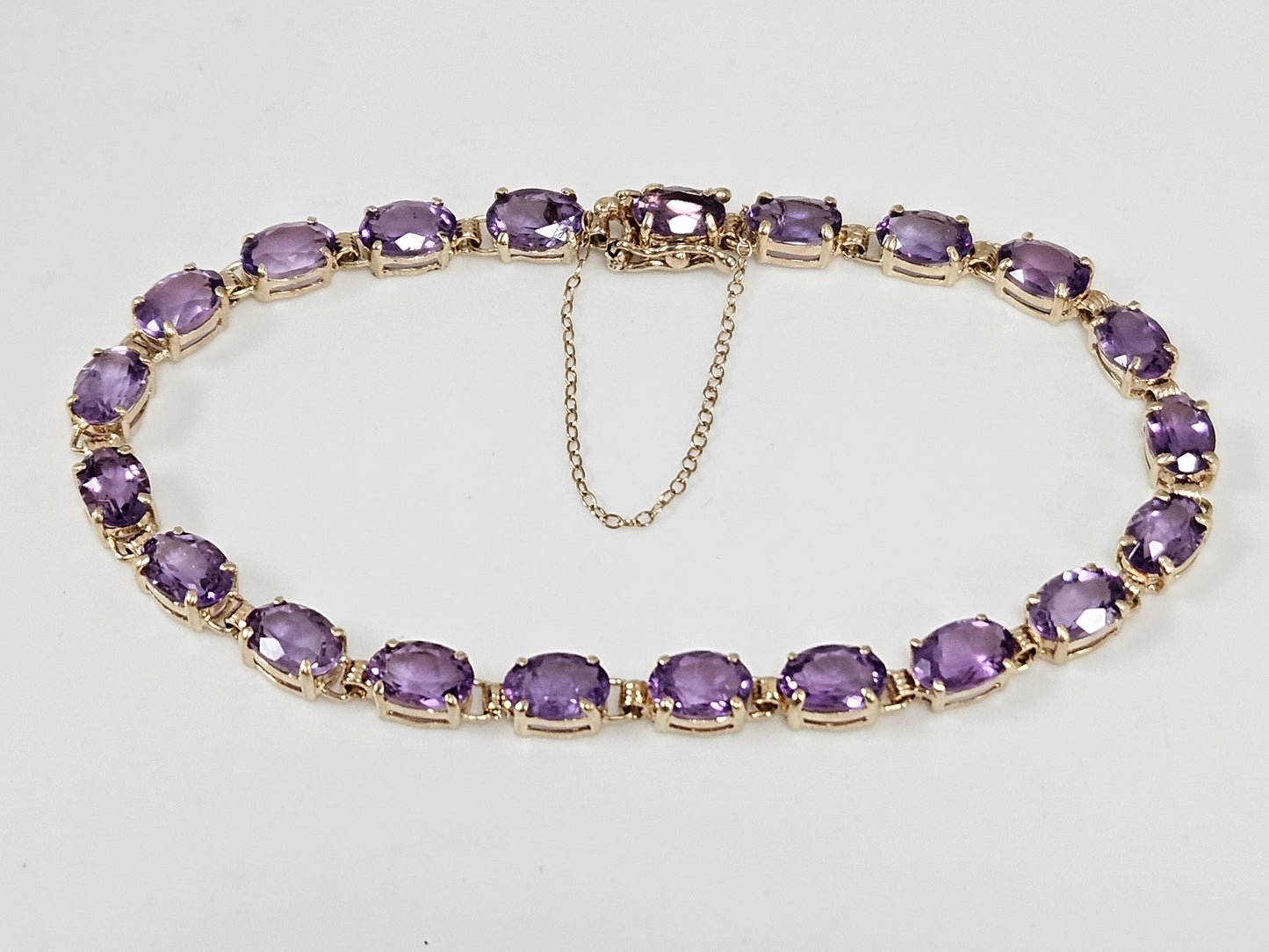 Amy Tennis Brac 10cttw Amethyst 14KYG 9.1g