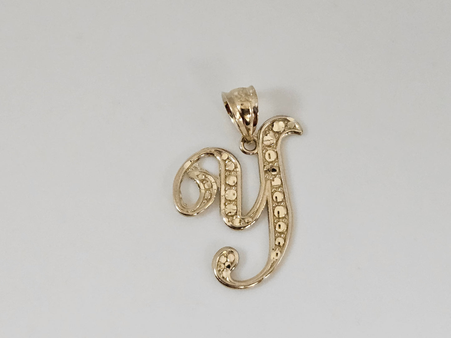 10KT "Y" Pendant .9GR