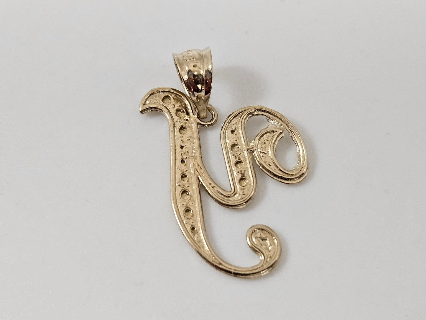 10KT "Y" Pendant .9GR