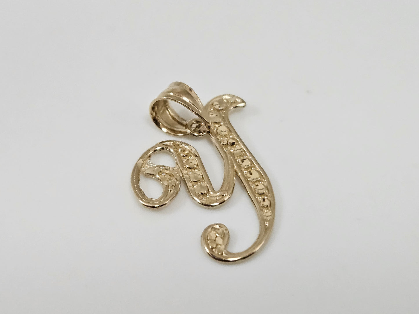 10KT Yellow "Y" Pendant .9G