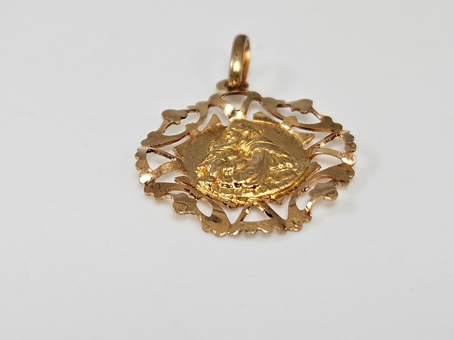 Christ/Mary 18KYG PEND F.P. 1.5g