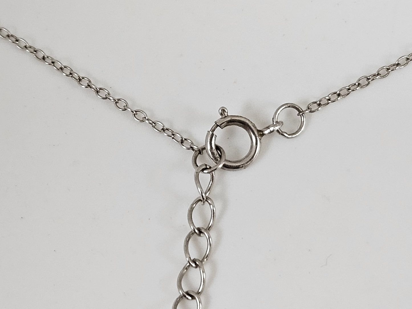 2Tone Twist Cross Pend CZ 16" Chain W/Extender