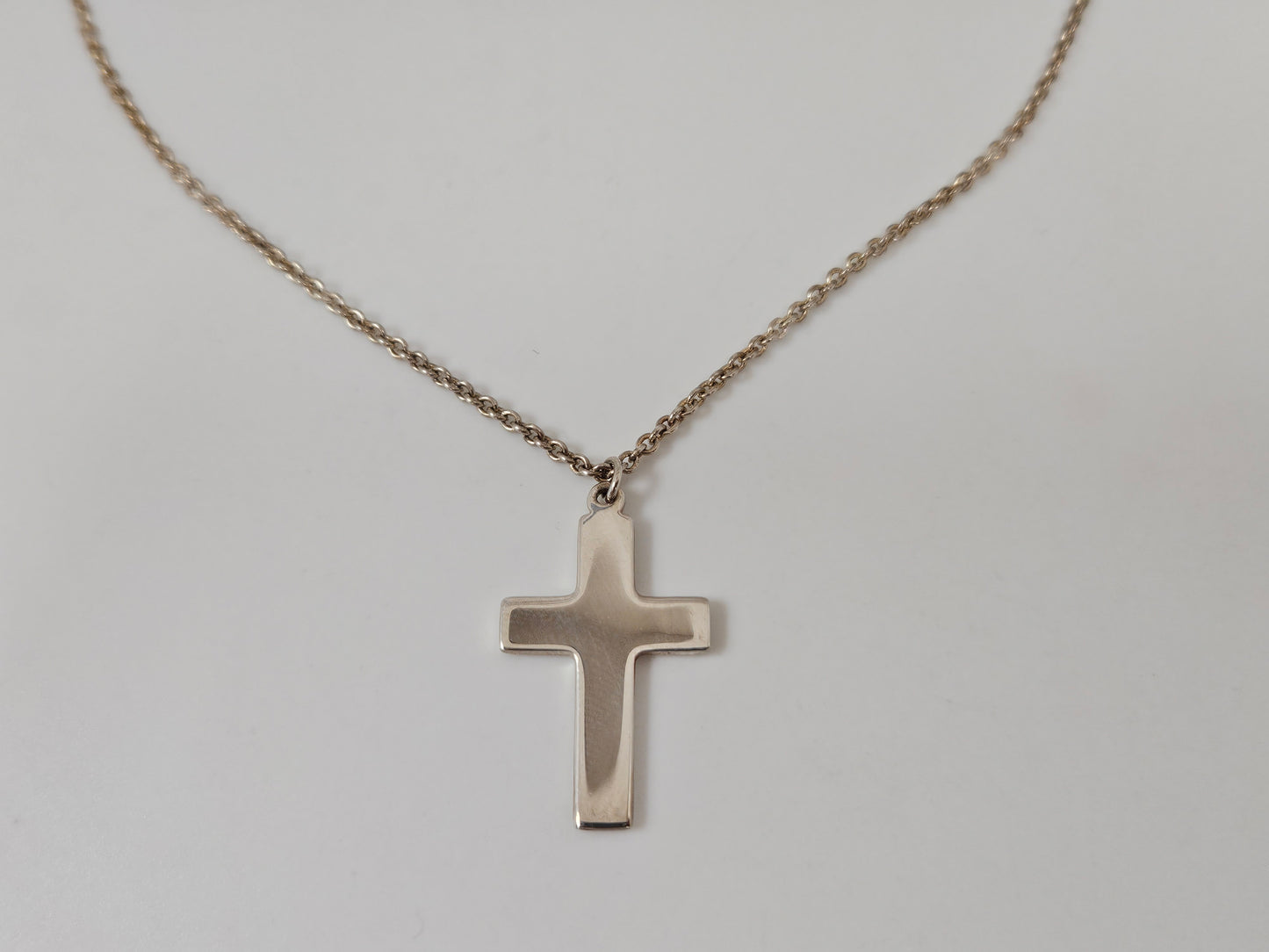 SS Cross And 18" Cable Chain