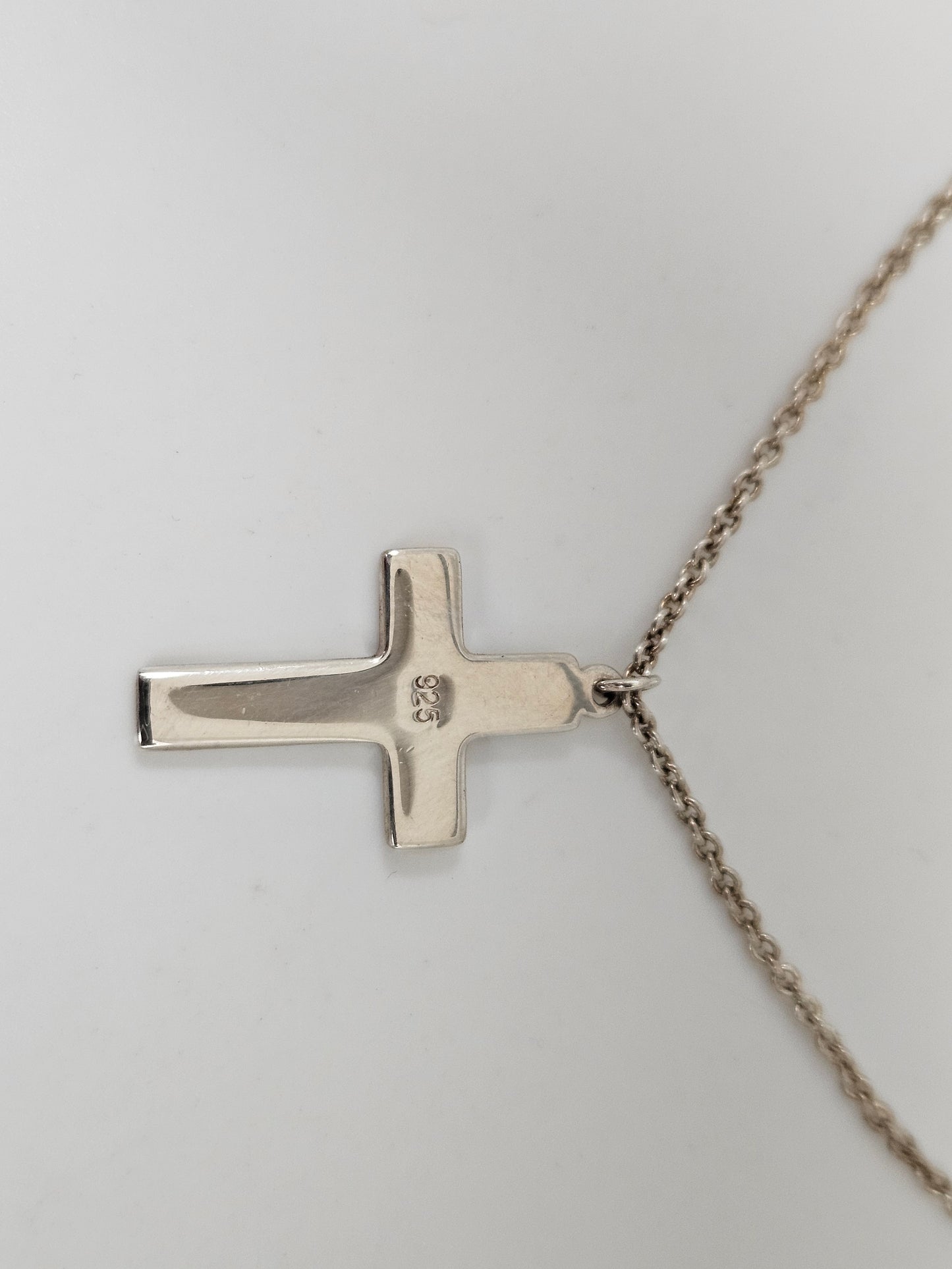 SS Cross And 18" Cable Chain