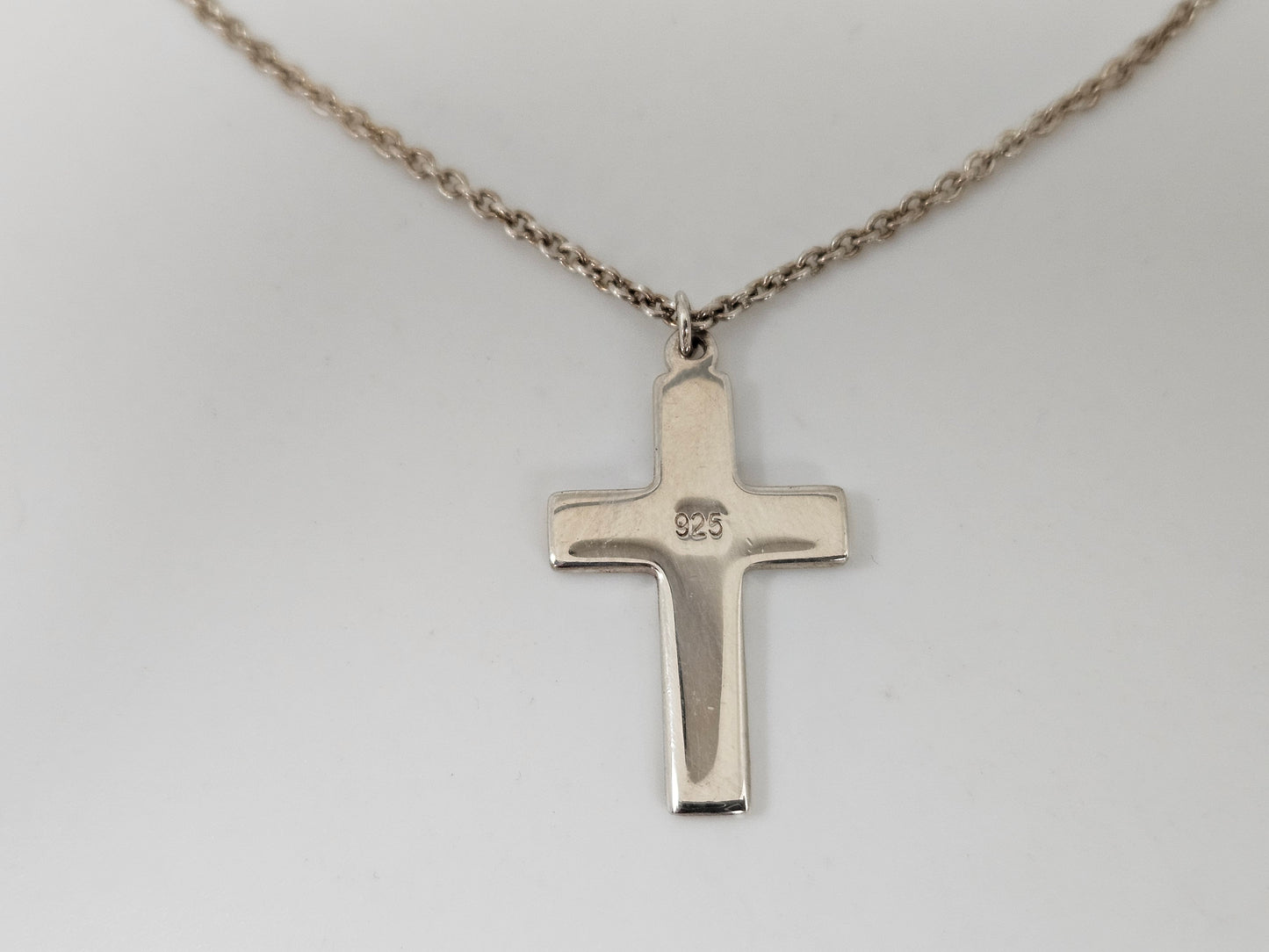 SS Cross And 18" Cable Chain