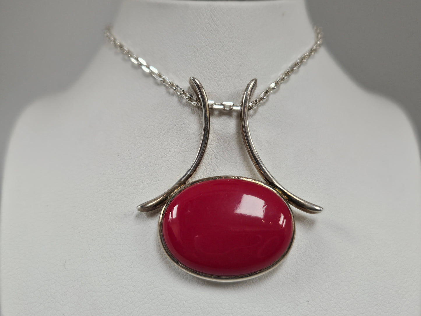 SS OVAL CARNELIAN 20" Cable Chain