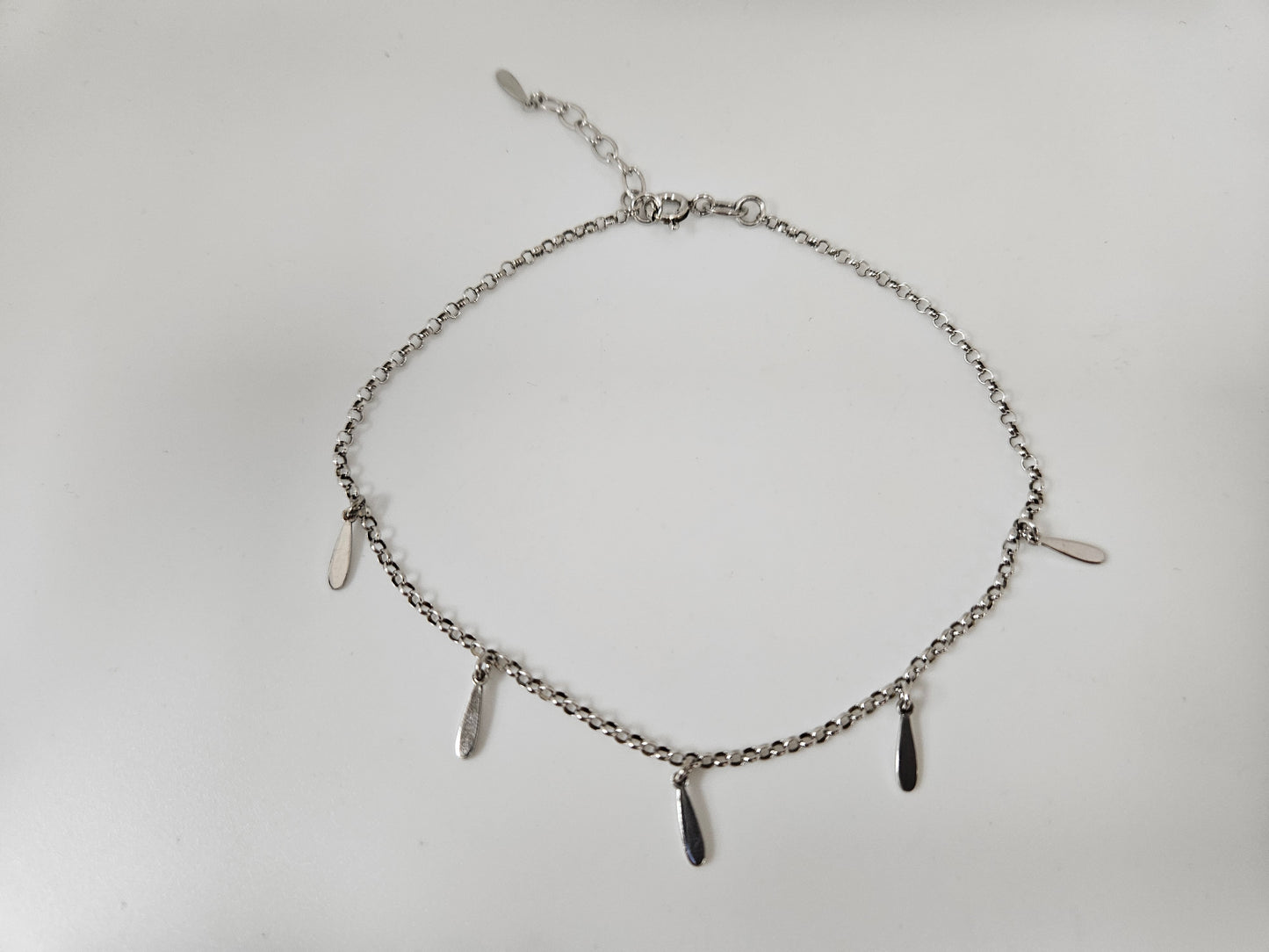 SS Anklet W Dangle Dro