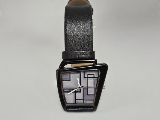 SONYA PAZ GEOMETRIC WATCH BLK/GREY WATCH