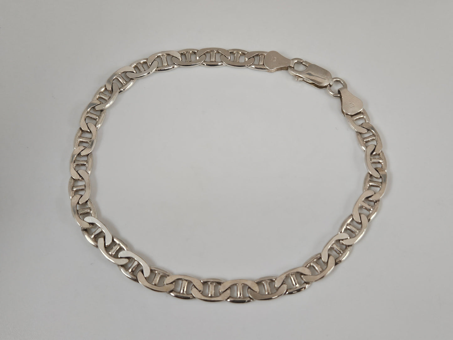 SS 9" FLAT ANCHOR BRACELET