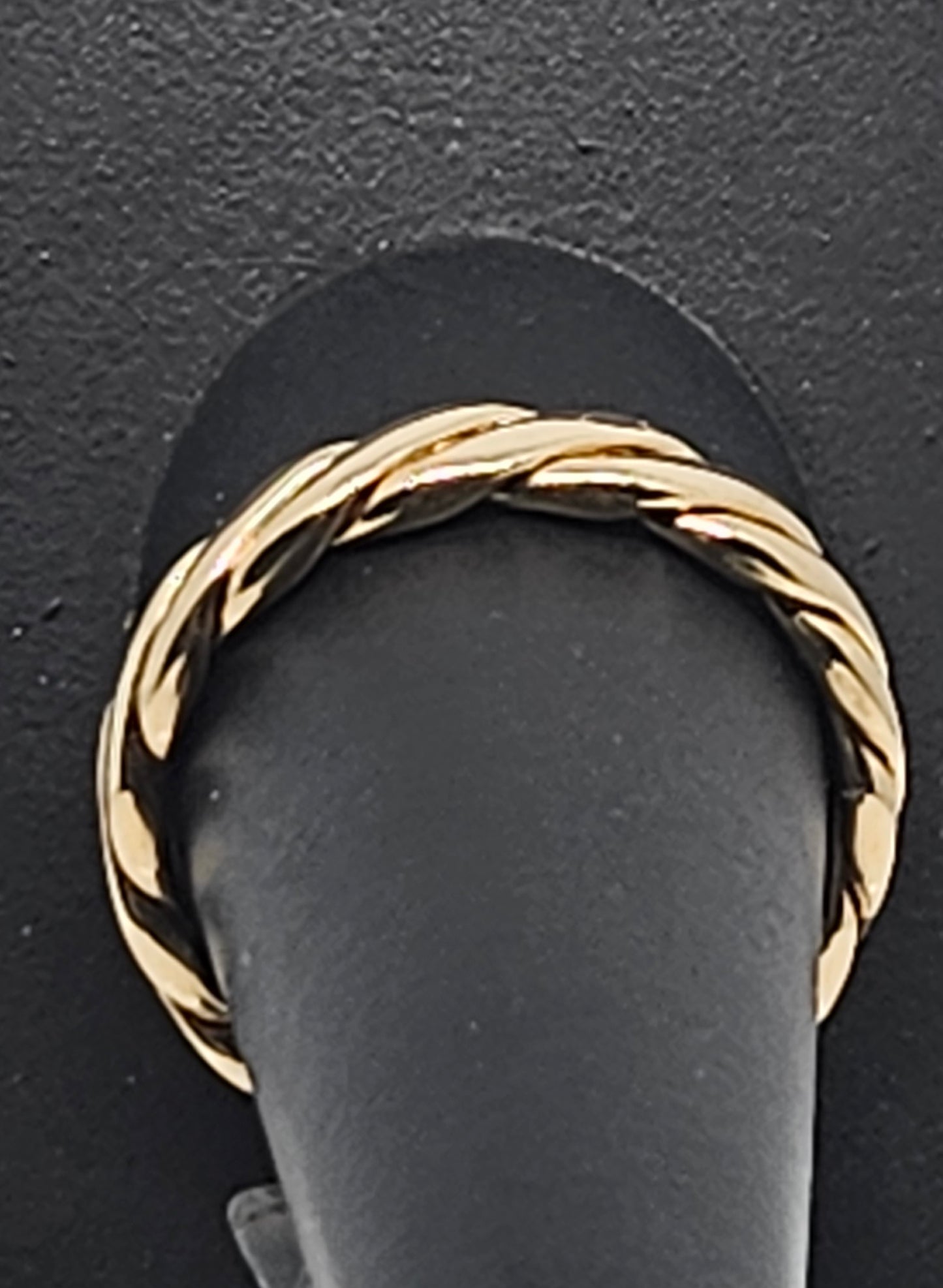 Mens Braided Band, 14kt yg 4.5mm 6.2g, sz 10.5