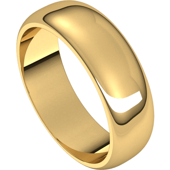 Half round band, 6mm14kyg 3.9gr 7