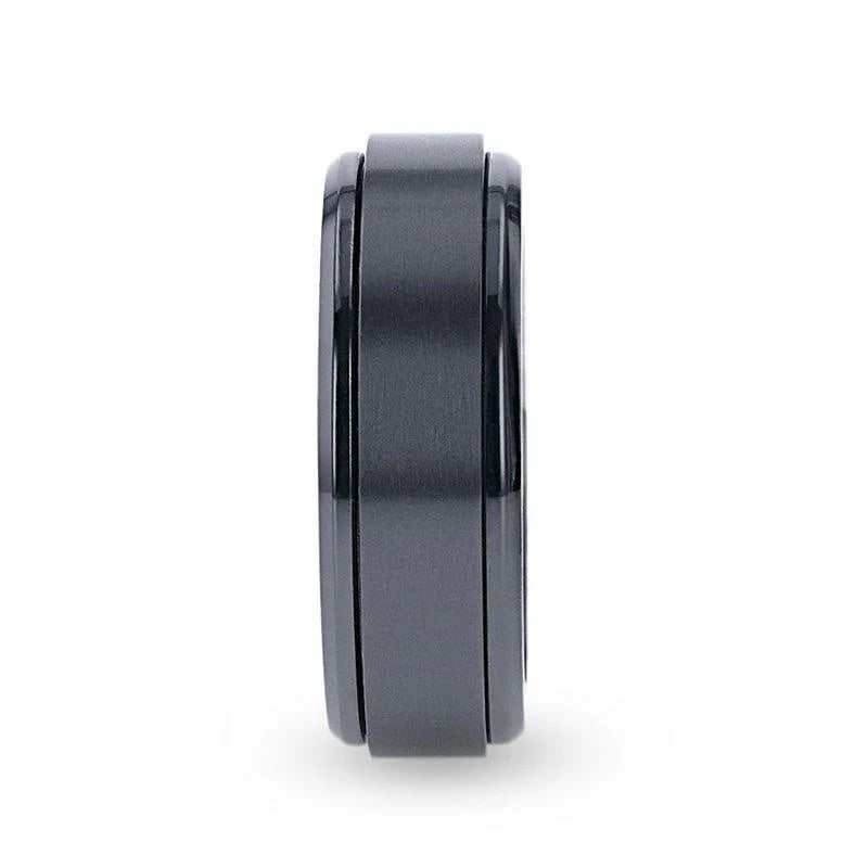 8mm lack Titanium Brushed Center Spinner - PHANTOM