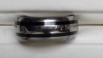 SS TUNGSTEN GENTS RING (RCI5051)