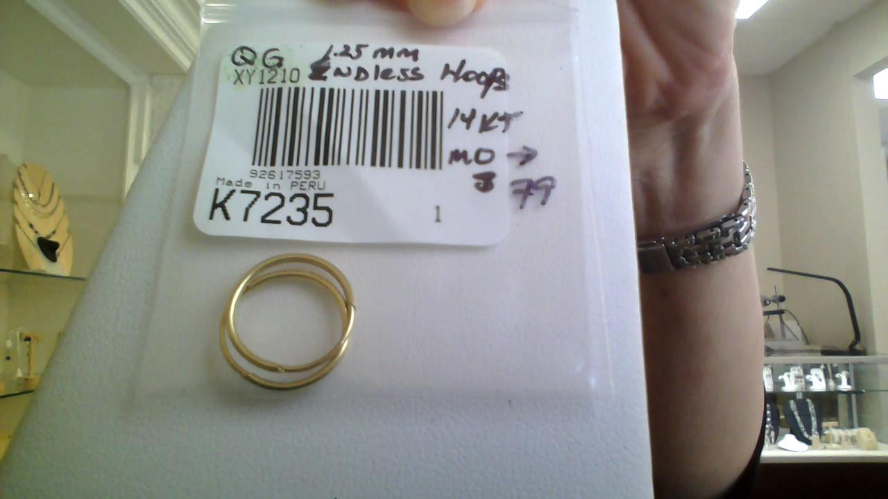 ENDLESS HOOPS 14KTYG 1.25MM