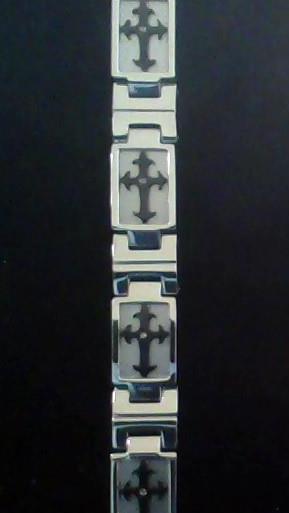 STST CROSS LINKS BRACELET