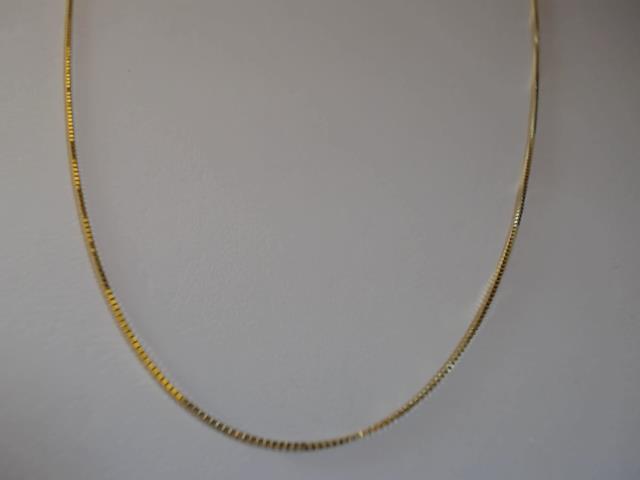 10KT YG BOX CHAIN 17" & 19" RING