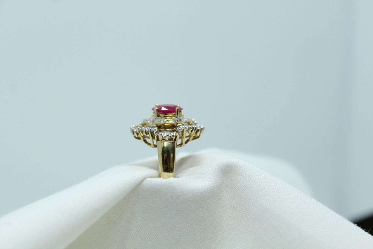 1.50CT Ruby 1.25CT Diamond TW 10K YG Ladies Ring