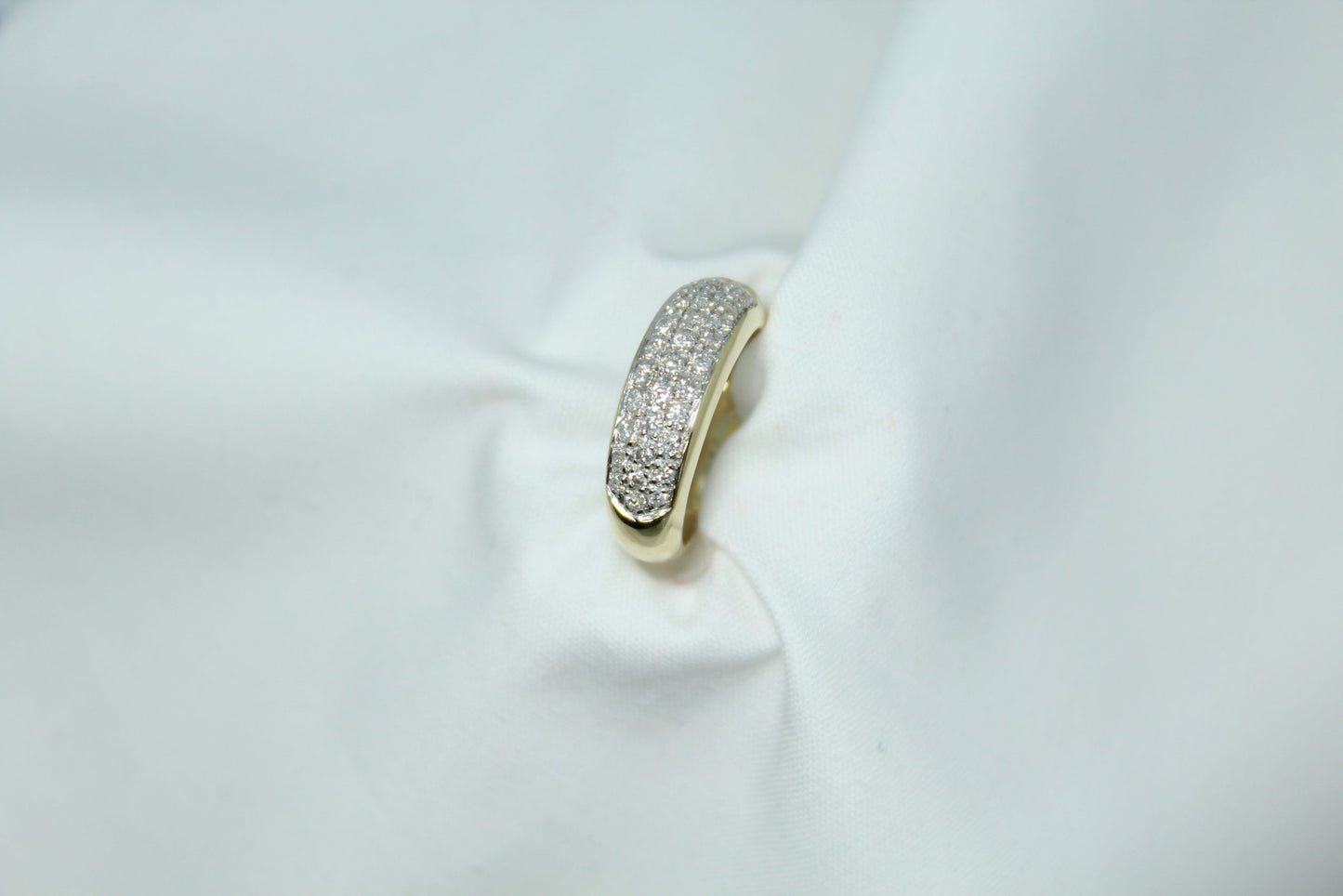 Vintage Style Pave Ladies Ring .55cttw Dia 18KYG Sz5.25