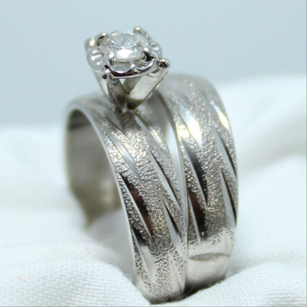 Illusion Wedding Set .15CT DIA 14KT WG