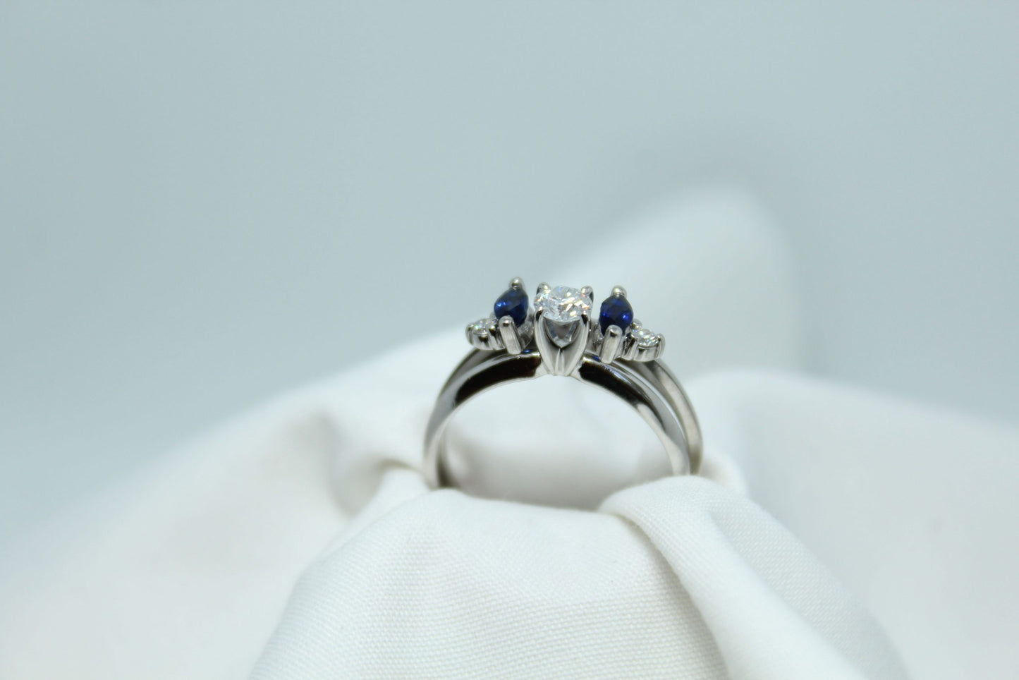 .50CT Marquise Sapphire and .20 CT TW DIA Ladies Wedding Ring Wrap Only (Solitaire Sold Separately)