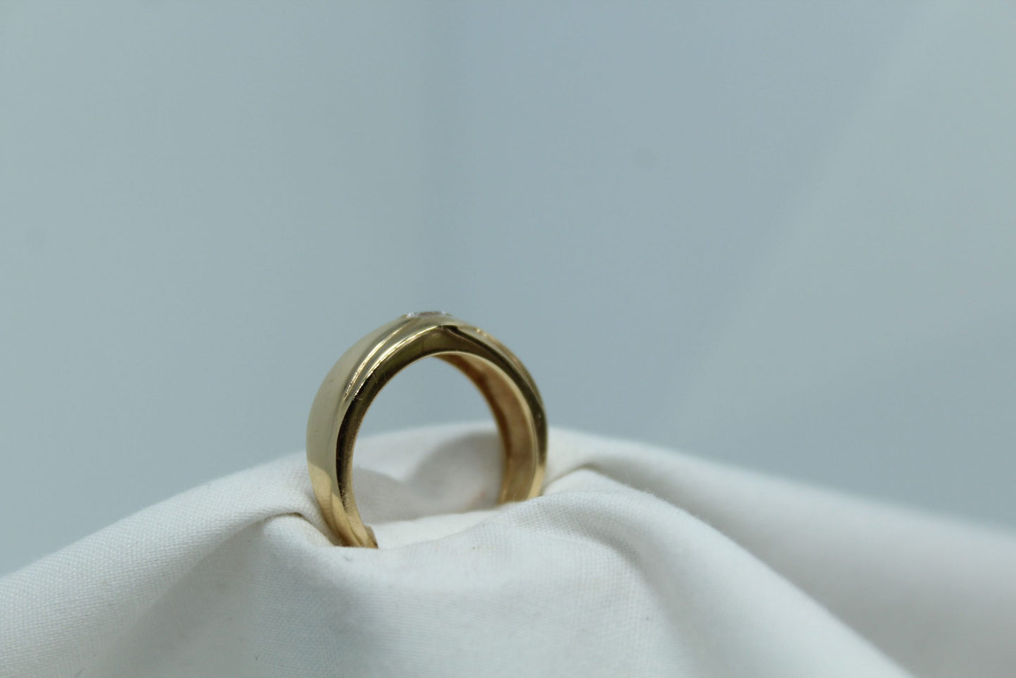 MQ DIA Mens Wed Band .25ct 14KYG Sz8