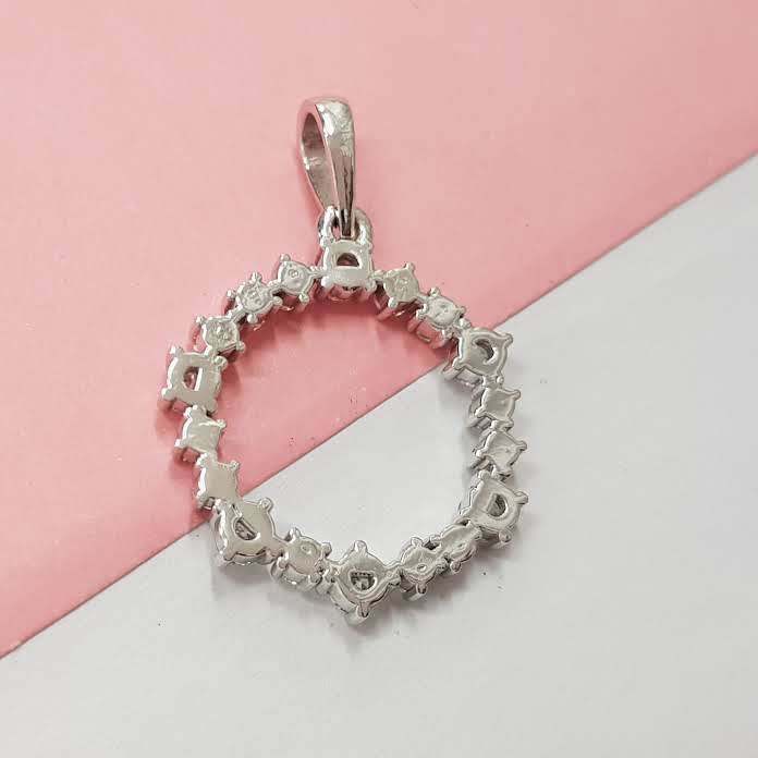 1.25 CT 14K White Gold D VVS2 Diamond Rounded Pendant Pendant Round Cut Certified For Him For Her Anniversary Beautiful Gift