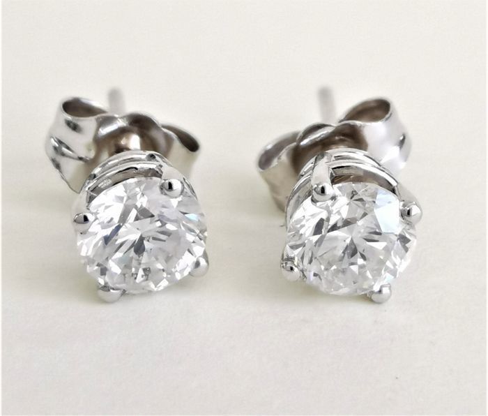 ES061DVS1VS2NATURAL: White Gold 14K ROUND BRILLIANT 0.61 D VS1-VS2 NATURAL
