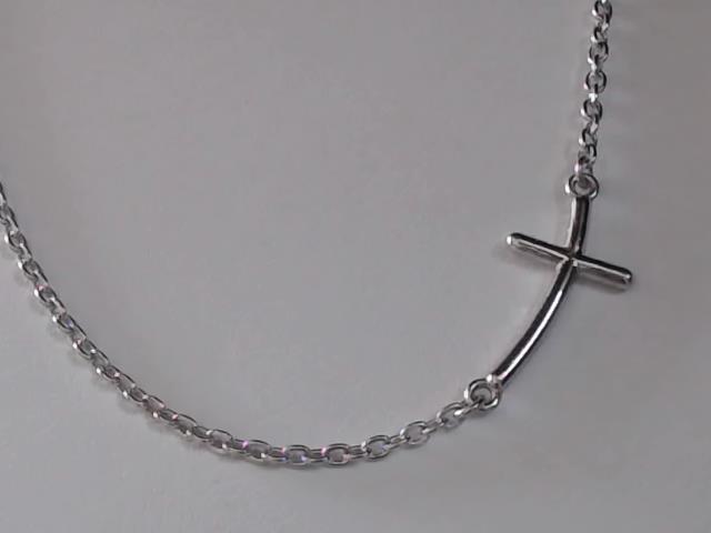 Men's sideways cross on sale necklace