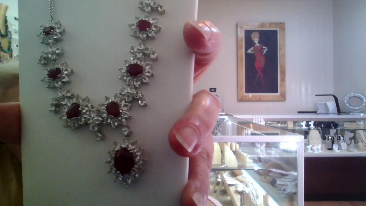 SS NECK RUBY WHITE TOPAZ