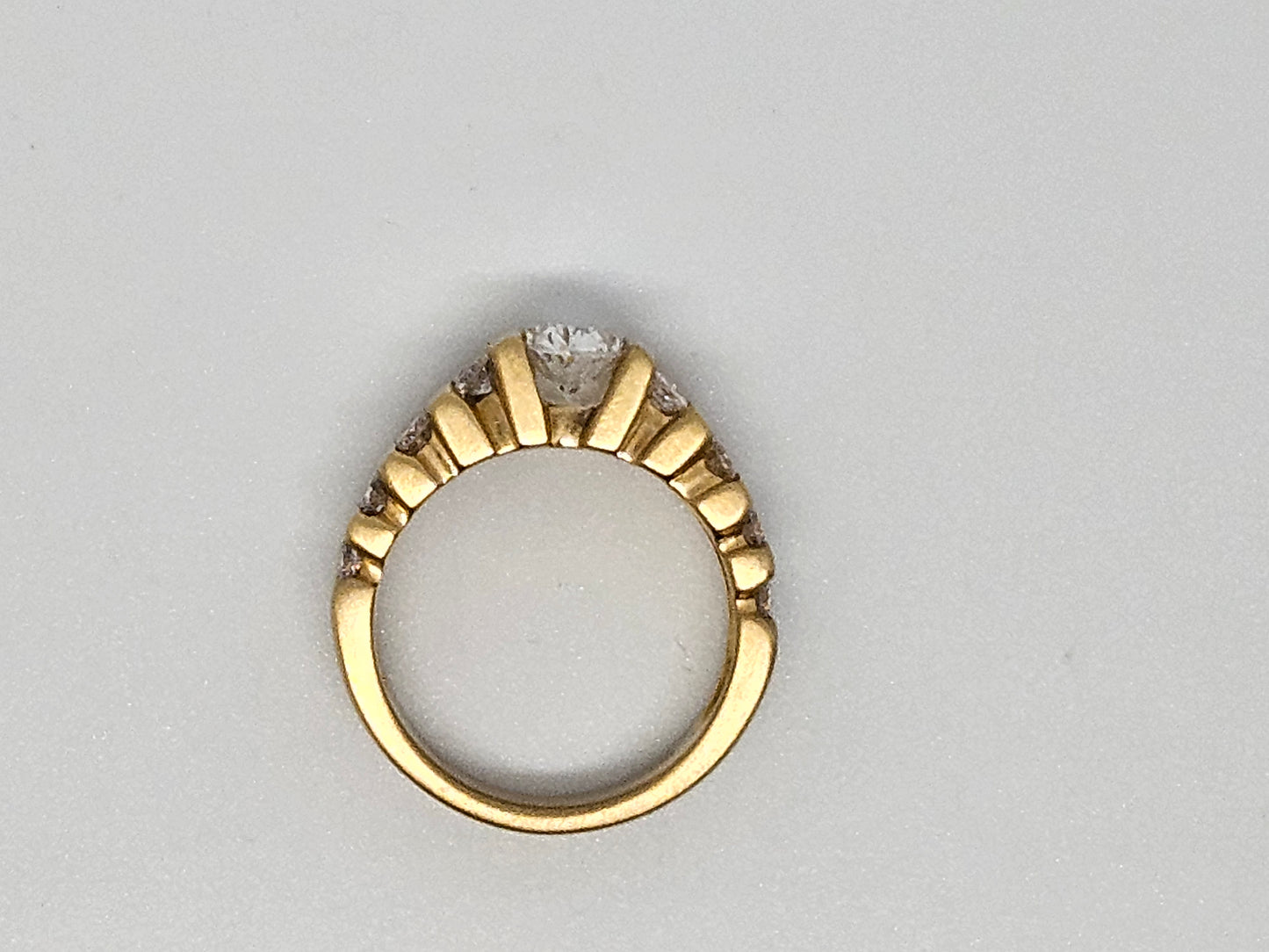 Oval Bar Set 1.74cttw .94CT Ctr F/VS2 18kYG 7.5g