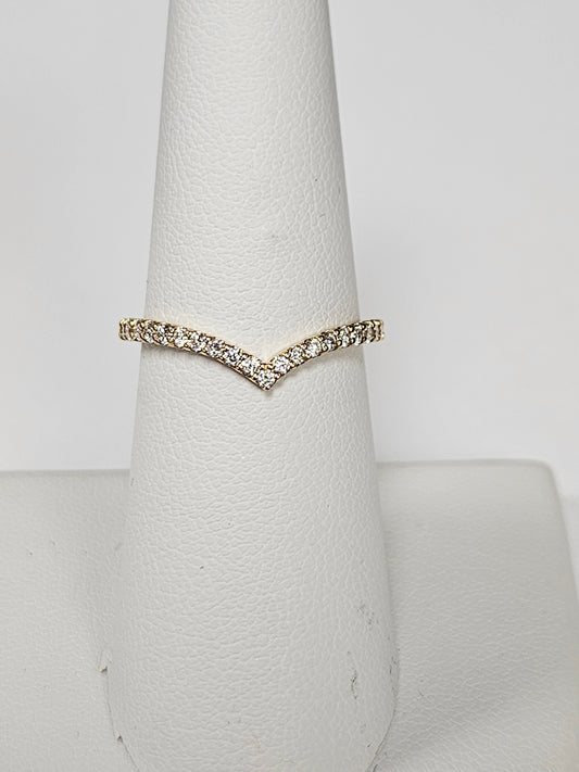 "V" shaped Dia band, .24ct tw, 14kt yg 1.9g