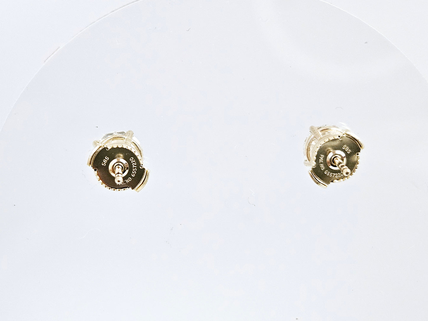 2.20cttw LG Dia Ear studs IGI D-E/vvs 14kyg W/ProteKtor