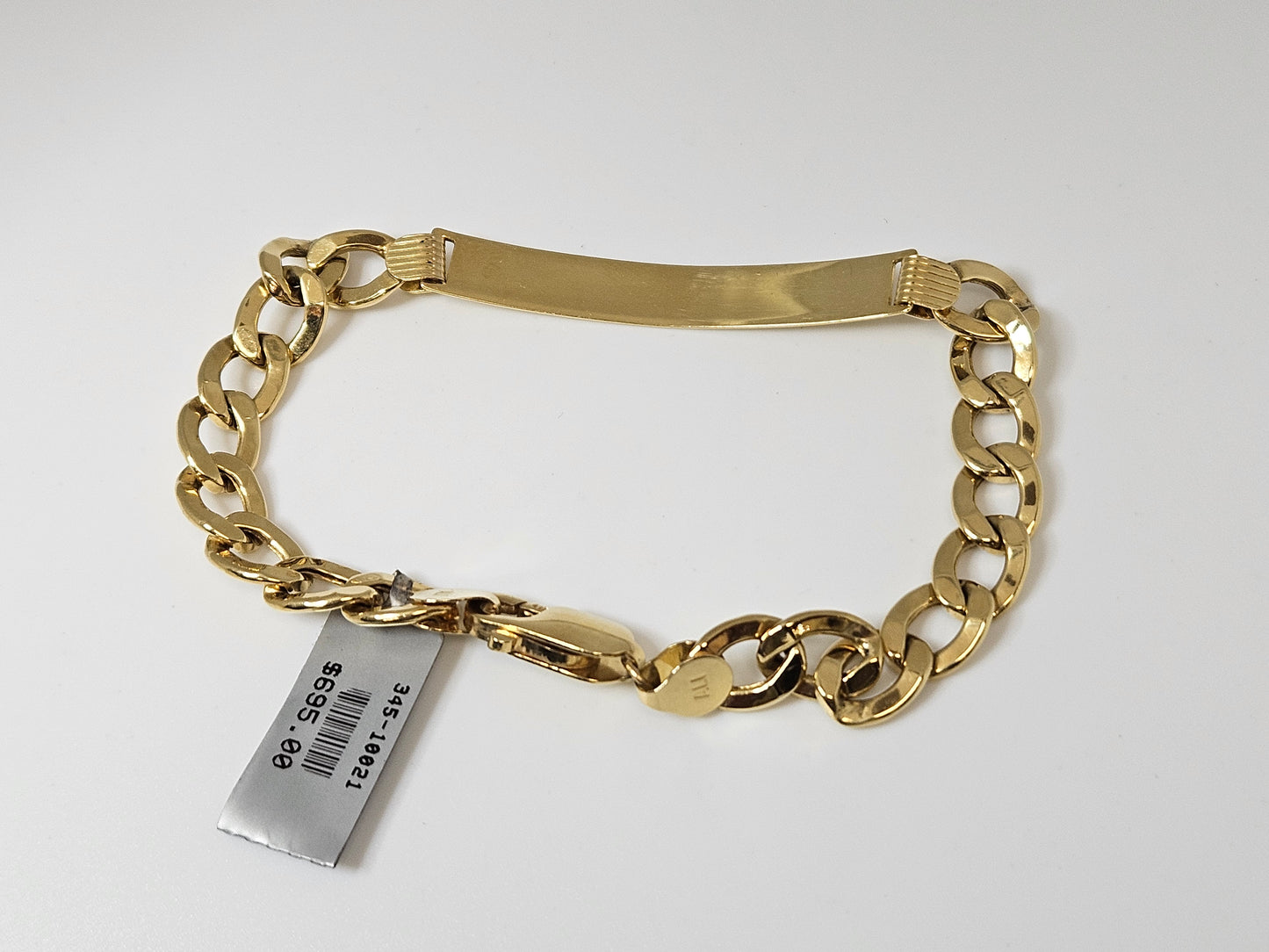 8" ID BRACELET MENS 8MM CUBAN LINK 10KYG 8.7 GR