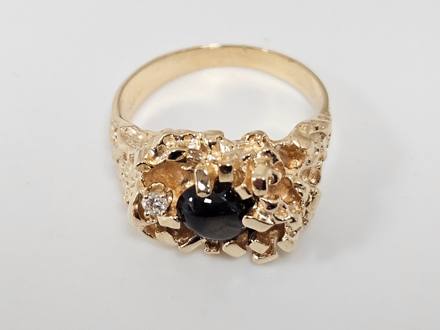 BLK Star Saph Nugget Ring 10KYG SIZE11