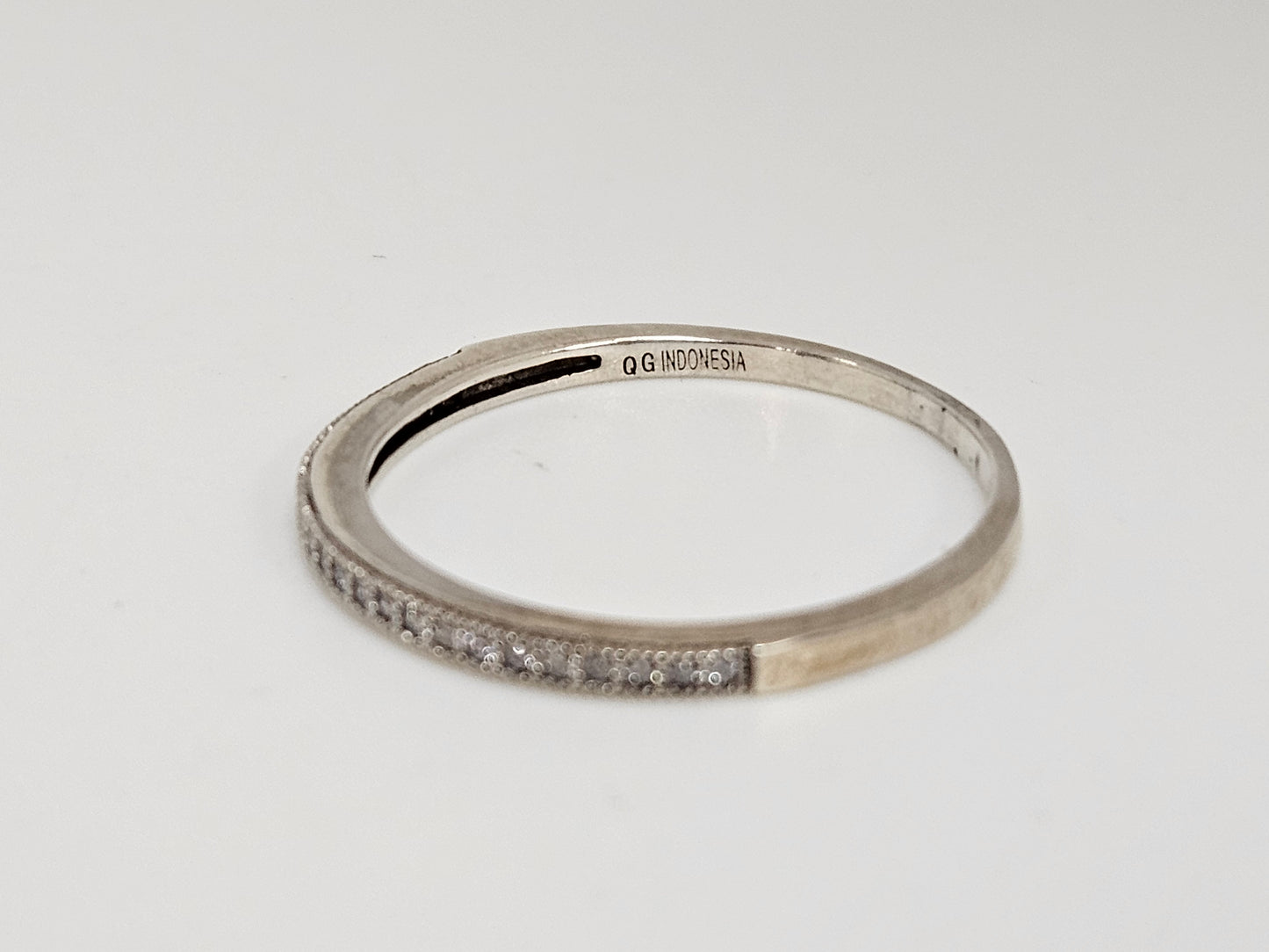 Sterling Silver CZ Anniversary Band Sz9.25