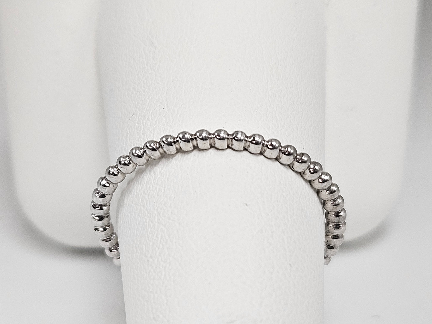Sterling Silver Beaded Ring Sz10