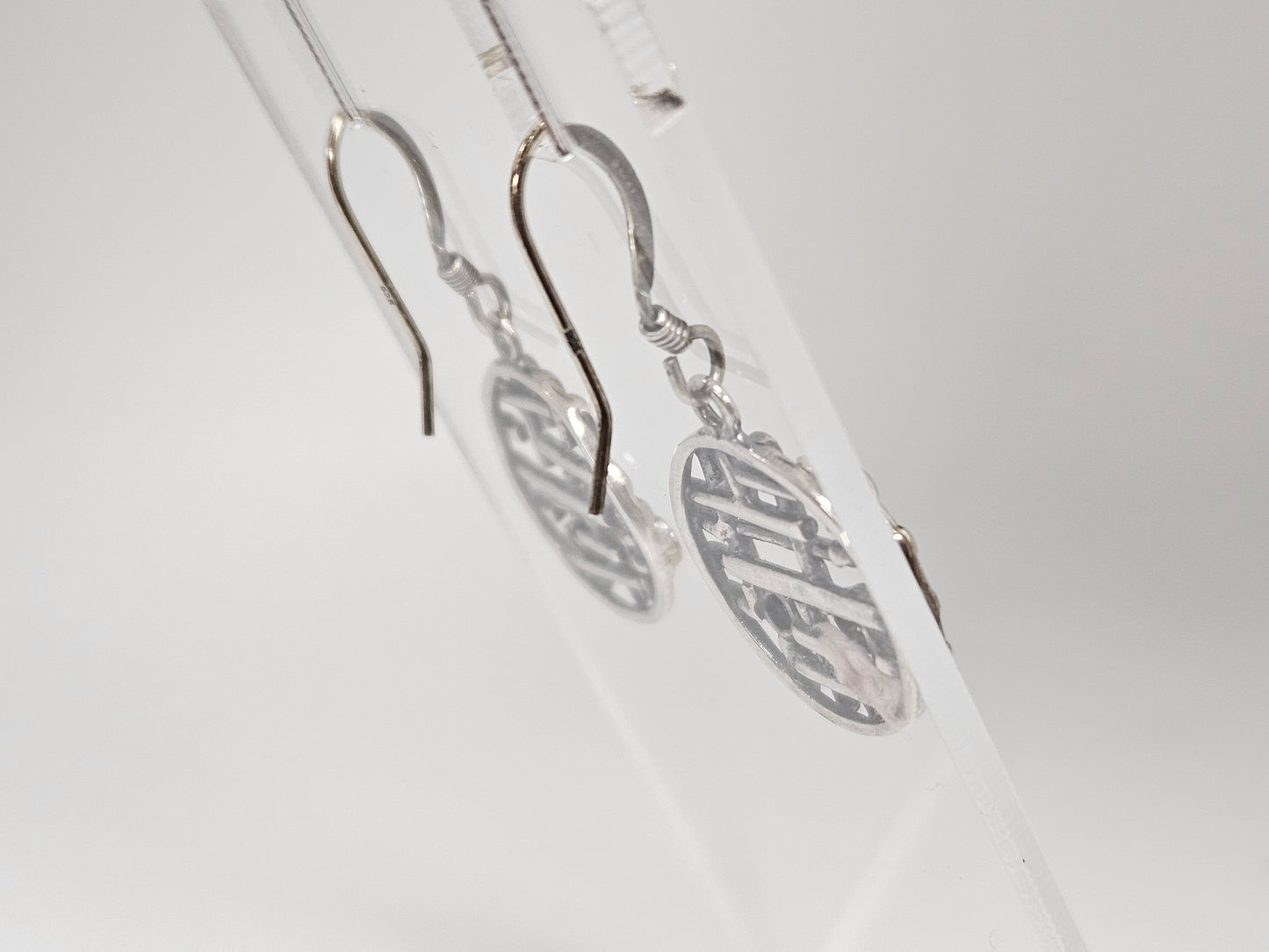 SS CZ CIRCLE DANGLES