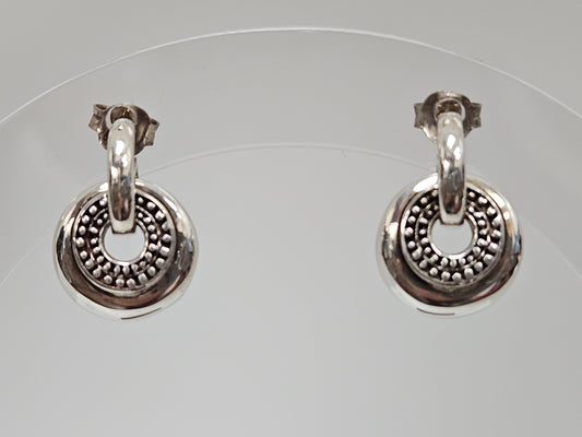 ROUND DANGLE WITH POST Textured