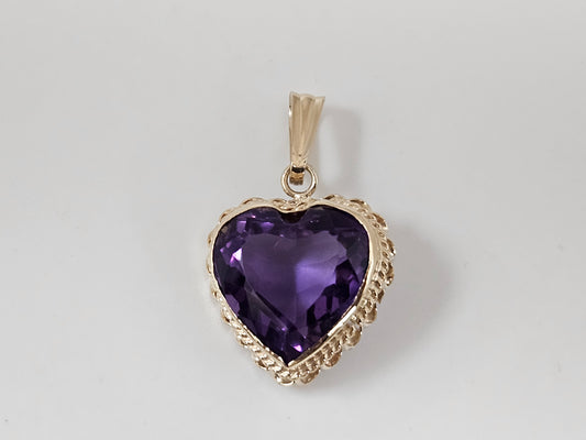 Amy Heart Pendant 14KYG 2.2ct CTR 5.4g