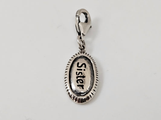 Oval SS 'Sister" Charm
