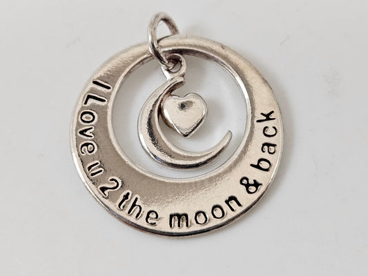 Love You To The Moon Charm SS