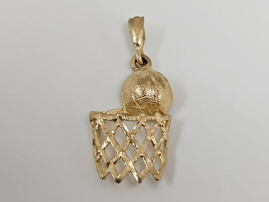 10KT YG Basketball Charm