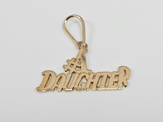 #1 Daughter Charm 14KYG .5g
